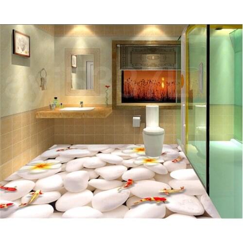 Beibehang Custom self-adhesive wallpaper home bathroom floor self-adhesive stone photo 3d flooring wall paper home decor