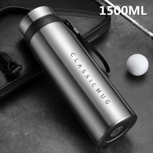 1500ml Sports Water Bottle Portable Large Capacity Thermocup Ice Bottle Outdoor Tourism and Camping Waterbottle Thermos Bottle