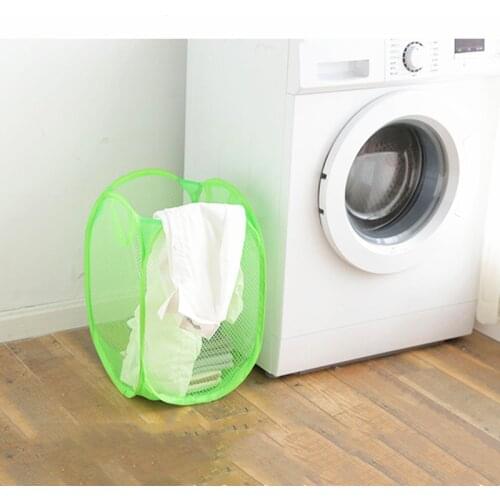 Washing Dirty Clothes Big Basket Organizer Toy Large Bag Laundry Basket Foldable Handle Stand Storage Box Polyester