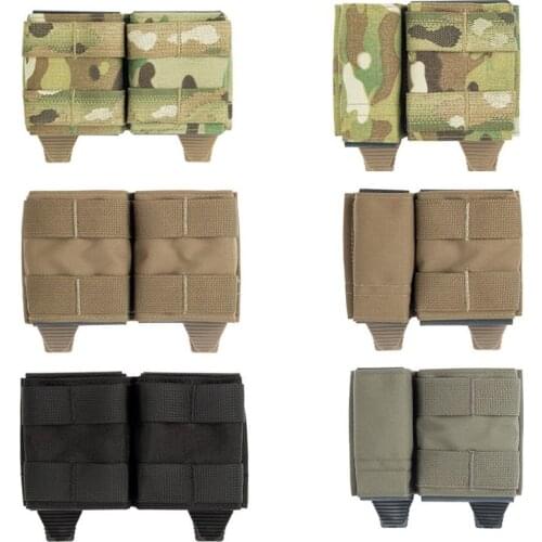 Tactical 1+1 Double Magazine Pouch 5.56 System Magazine Ammo Clip Bags Holder Pocket