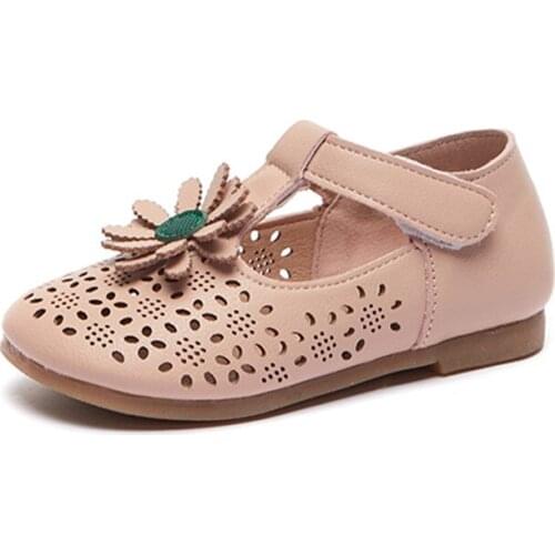 ULKNN Girls Princess Party Leather Childrens Summer Fashion Solid Sandals Spring Footwear Casual Non-slip New Pink Shoes 21-30