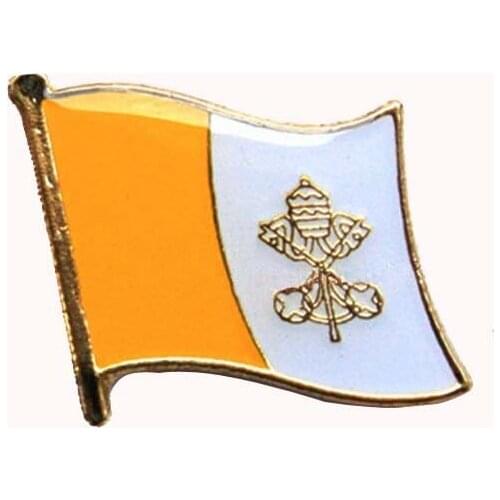 Vatican Single Pin Butterfly Button Iron Brass Plate Painted and Epoxy Welcome Customized MOQ300pcs fee shipping