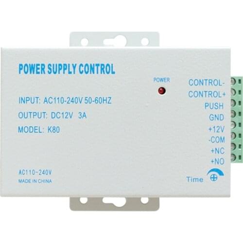 High Quality DC 12V 3A AC 90~260V ACCESS CONTROL Power Supply max 15s delay Transformer Door Supplier Adapter Covertor System