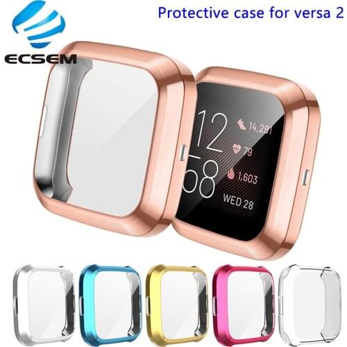 Protective cover for Fitbit versa 2 smart watch case full edged protector anti shock with screen film shell for versa 2