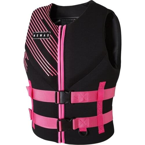 Womens Pink Life Vest Neoprene Jacket for Swimming Surfing Motorboating Skiing Drifting Safety Suit for Adult Men