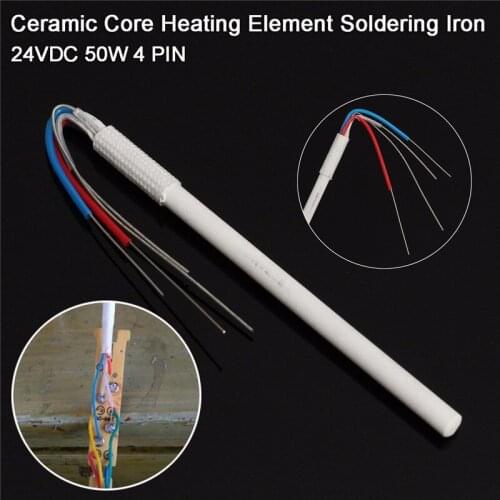 New 50W 24V DC 4 PIN Ceramic Core Soldering Iron Station Replacement Heating Element Ceramic Heater for HAKKO 900M 900L 907 908