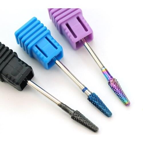 1pcs Rainbow Blue Nail Drill Bit Cutters for Manicure Cuticle Burr Milling Cutter for Pedicure Nails Accessories Tools