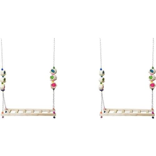 2pcs Chicken Ladder Wooden Birds Perch for Chicken Hens Large Birds Parrots