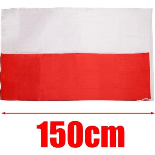 3*5ft Large Poland Polish Polska Fabric Polyester Flag Football Sport Europe