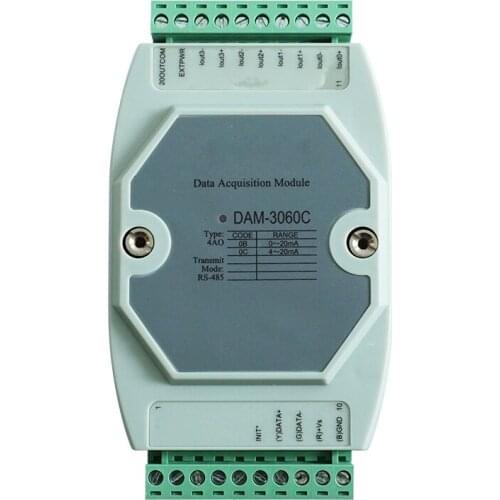 4-20MA/0-10V Analog Output Module 4-Channel Analog Output Module 485 Communication DAM3060CV