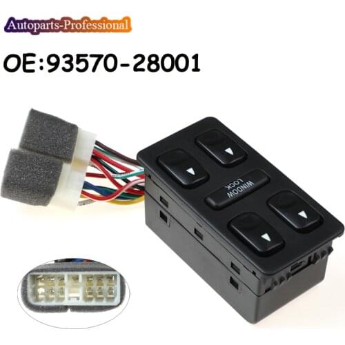 93570-28001 9357028001 Front Left Driver Side Electric Power Master Window Switch For 1992 1993 1994 Hyundai Elantra Galloper