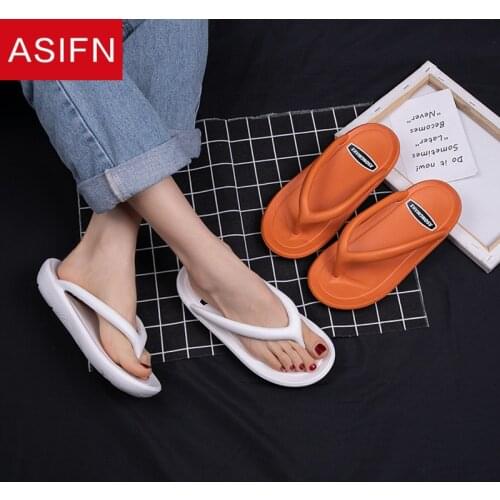 ASIFN Beach Flip Flops Summer Womens Slippers High Quality Sandals Non-slip Casual Shoes Slippers Wholesale Zapatos De Mujer