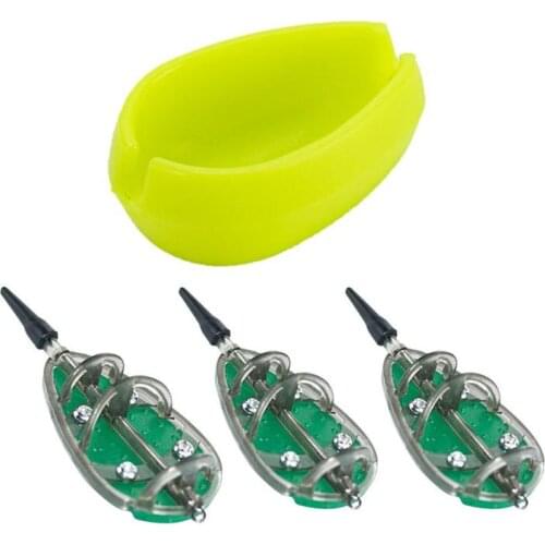 Hot Sale Fishing Feeders Classic Delicate 3pcs Inline Method Carp Fishing Feeders with Mould Bait Basket Set 30g+40g+50g