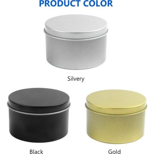 DIY Candle Supplie Round Metal Empty Container 16Pcs Storage Box Tins for Essential Oil Soy Pot Candle Making Art Craft Cosmetic