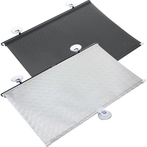 Mayitr 1pc Car Auto Retractable Windshield Sun Shade Visor Curtain Roller Blind Heat Insulation Accessories Parts