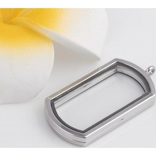 10PCS 4 Colors Dog Tag Locket Alloy Metal Floating Magnetic Living Glass Lockets Pendant without Chain