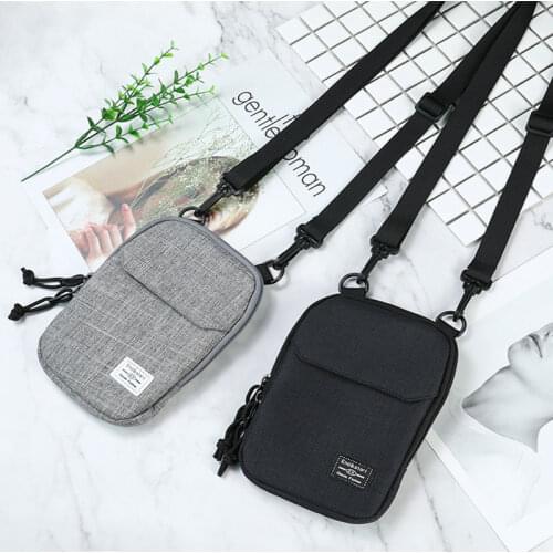Mens Casual Canvas Crossbody Shoulder Bags Travel Bag Male Multi Shoulder Bag High Capacity Chest Pack Put Key phone Notebook