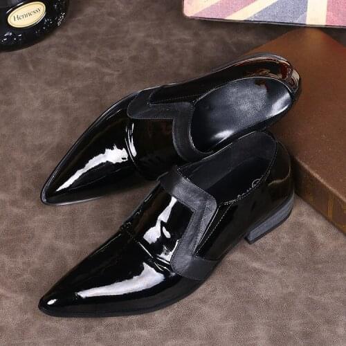 New Formal Genuine leather Shoes Men Dress Shoes Brand Office Fashion Male design luxury Footwear high quality office Men Shoe