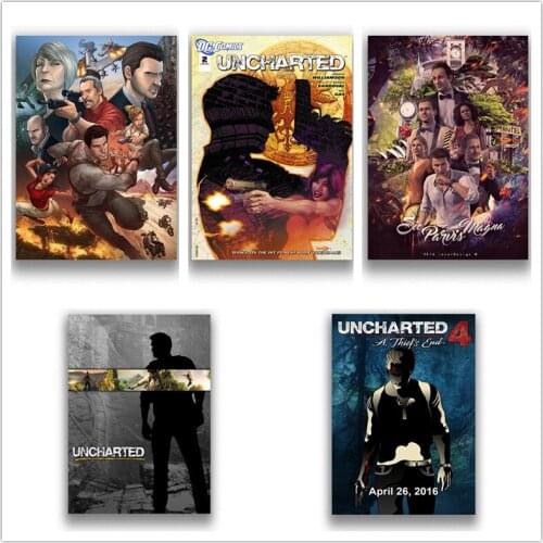 Uncharted Game Wall Stickers White Coated Paper Prints Home Decoration Livingroom Bedroom Bar Home