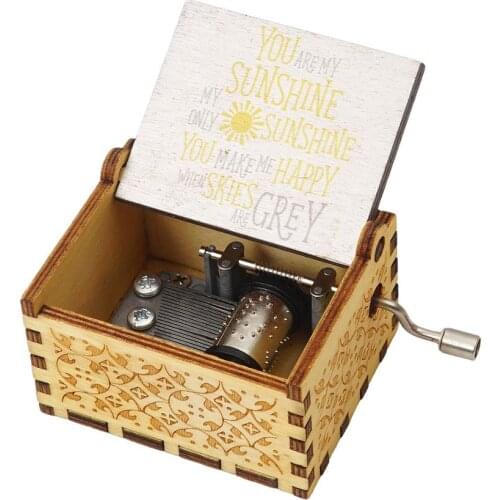 New handcranked music box, you are my sunshine theme song Love Mom, Love Daughter, Love Wife\ Christmas Gift Birthday Gift