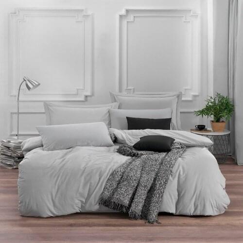 100% Natural Cotton Solid Color Double Duvet Cover Set FreshColor 4-Piece Modern And Stylish Design European American Style