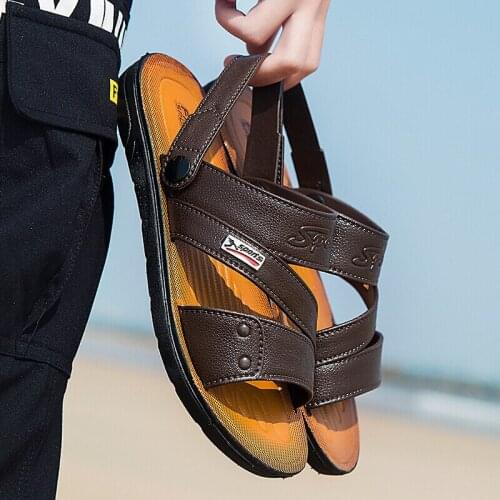 2021 Summer New Classics Gladiator Shoes Flat Light Slip-on Shallow Mens Sandals Breathable Non-slip Suitable for Beach