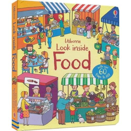Britain English 3D Look inside Food picture book Education for Children kids flaps lift book reading brithday gift