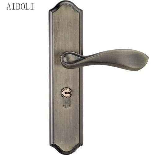 Modern Simple Zinc Alloy Indoor Wooden Door Lock Silent Room Door Lock Set Hardware Solid Wood Door Lock