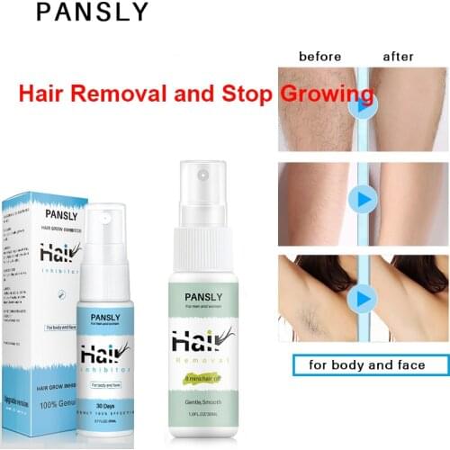 Pansly Hair Removal Inhibitor Spray Removal Cream Painless Beard Legs Smooth Repair Skin Facial Pubic Hair Dorpshipping