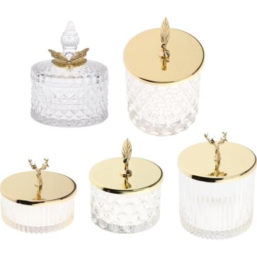 Glass Storage Canister Clear Jar With Clear Glass Lid Candy Cookie Jars