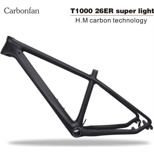 2021 Carbonfan Super light t1000 26er Carbon MTB Frame 17" BB92 bicicletas mtb frame Carbon Bikes Free Shipping