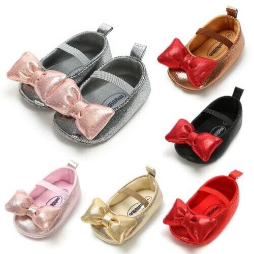 Toddler Baby Girl Shoes Kids Girls Flats Shoes Wedding Princess Party Shoes First Walkers