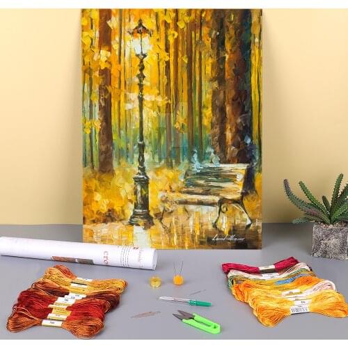 Light And Passion Printed 11CT Cross-Stitch Full Kit Embroidery DMC Threads Hobby Painting Handmade Handicraft Mulina