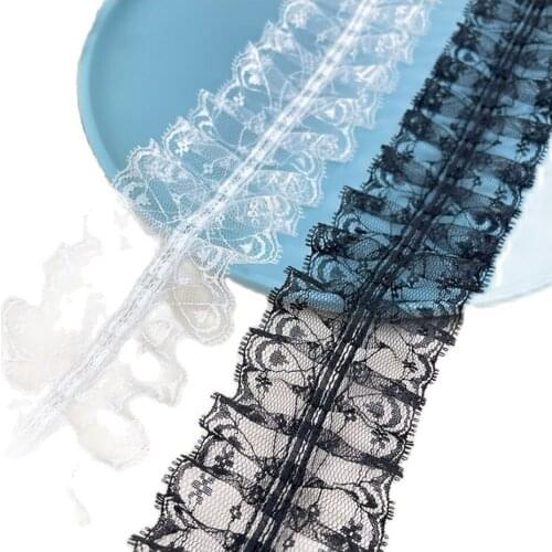 1Yards High Quality Embroidery Lace Fabric Mesh Material 6cm Ribbon Guipure Tulle Lace Sewing Dress Crafts dentelle encaje QT21