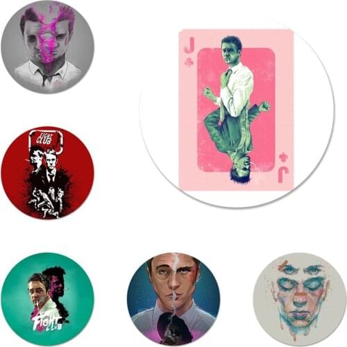 58mm Fight Club movie poster Icons Pins Badge Decoration Brooches Metal Badges For Clothes Backpack Decoration