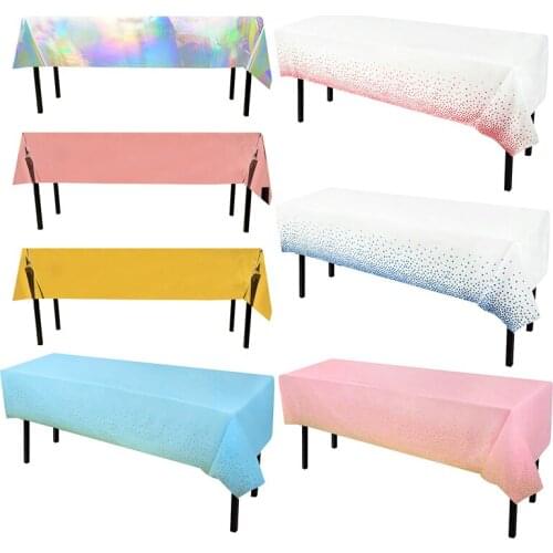 1pcs Disposable Tablecloth Table Cover Rose Gold Plastic Table Cloth Kids Birthday Party Decoration Wedding Baby Shower Supplies