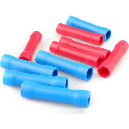 10PCS BV1.25/2 cold press terminal terminal block tube type fully insulated intermediate joint wire connector terminal