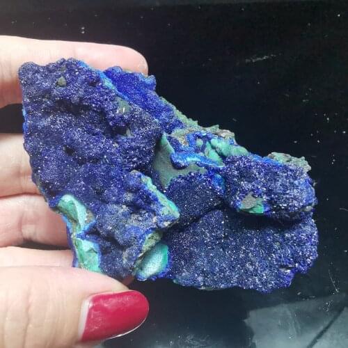 131.2gRare natural quartz crystal natural azurite Malachite gemstone paragenetic stone aural energy healing mineral samples