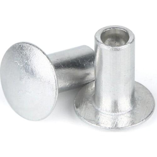 20pcs M4 aluminum big flat head rivet semi tubular rivets 14mm~25mm length