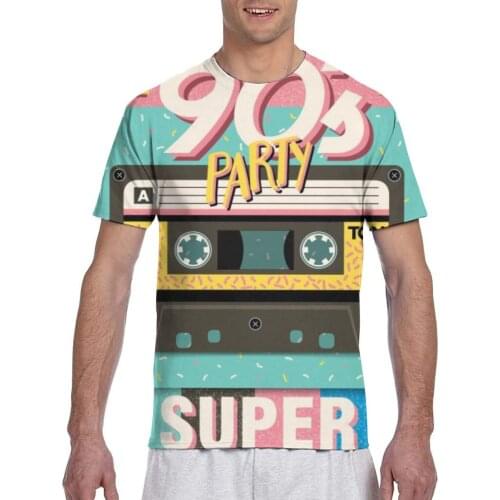2020 Mens T shirts Fashion New Summer Mens Short Sleeve T-shirt Casual 90s Party 90s Fashion Poster Tshirt For Man Full Print