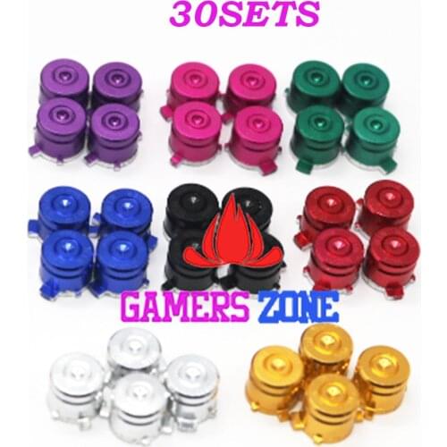 30sets For Sony Playstation 3 4 Aluminum Metal Bullet Buttons Mod Kit Set for PS3 PS4 Controller