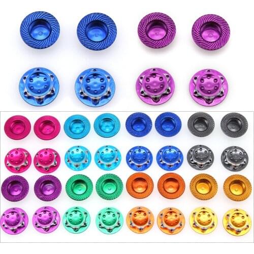 4pc/lot Aluminium Wheel Hub Cover Antidust Cover 17mm HEX Nut For RC 1:8 Model Car Anti-skid Wheel Cover