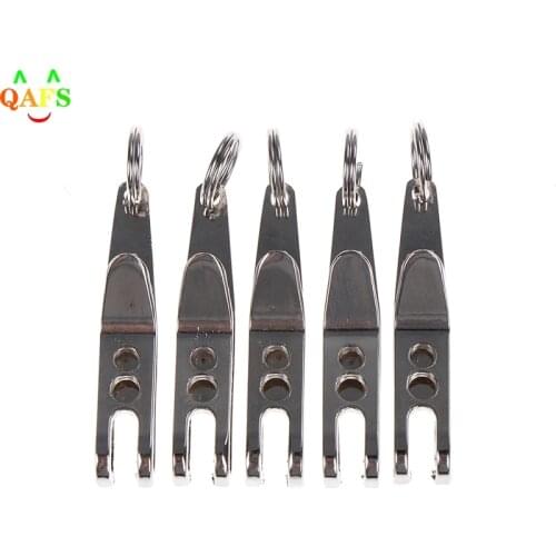 5pcs Stainless Steel Outdoor Quicklink Tool EDC Bag Suspension Clip with Key Ring Carabiner