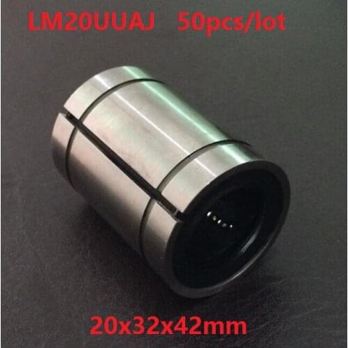 50pcs/lot LM20AJ LM20UUAJ 20mm adjustable AJ type linear ball motion bearings bush bushing CNC 20x32x42 mm