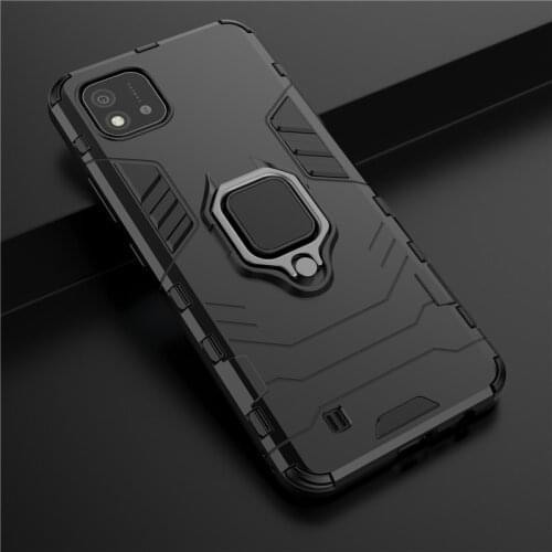 For Realme C20 Case Oppo Realme C21 C25 C12 C11 C15 Back Cover Shockproof Bumper Ring Holder Phone Stand Armor Case Realme C20