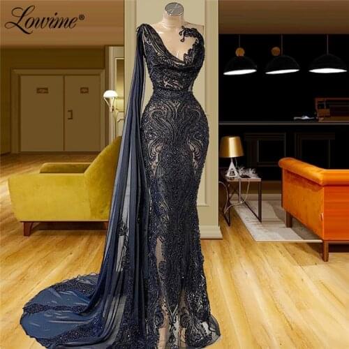 Black Evening Dresses Beaded Plus Size Party Gowns 2021 Arabic Dubai Formal Long Prom Dresses Celebrity Gowns Abendkleider