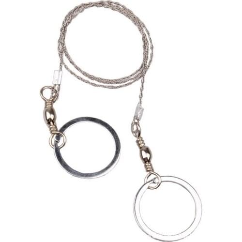 By dhl 500pcs Hiking Camping Manual Hand Steel Rope Chain Saw Portable Emergency Survival Gear Steel Wire Kits Travel Tools