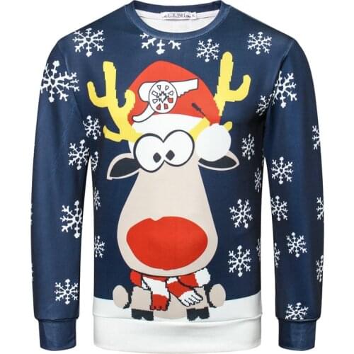 2020 3D Jumper Snowman Deer NEW Santa Claus Xmas Patterned Sweater Ugly Christmas Sweaters Tops For Men Women Pullovers Blusas