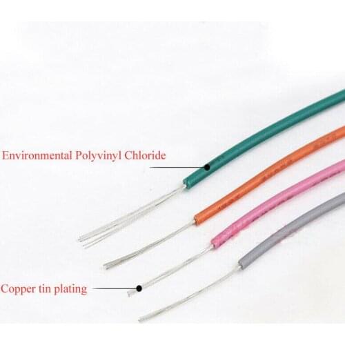 1Meter UL1007 18AWG 22AWG 24AWG 26AWG Electronic Wires Environmental Protection Wires Black Red Yellow Blue