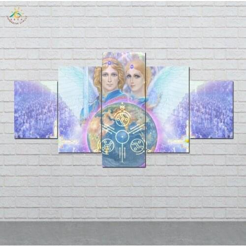 Godness Lord Wall Art Canvas Painting Posters and Prints Decorative Picture Decoration Home For Living Room 5 PIECES